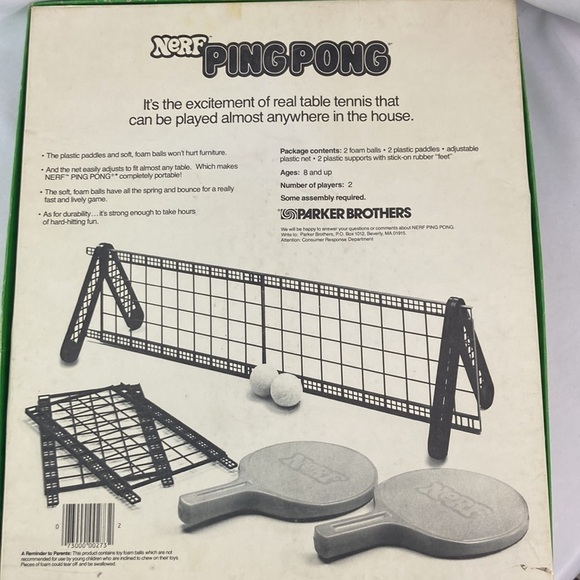 Vintage 1982 Nerf Ping Pong table tennis in original box - Picture 3 of 8